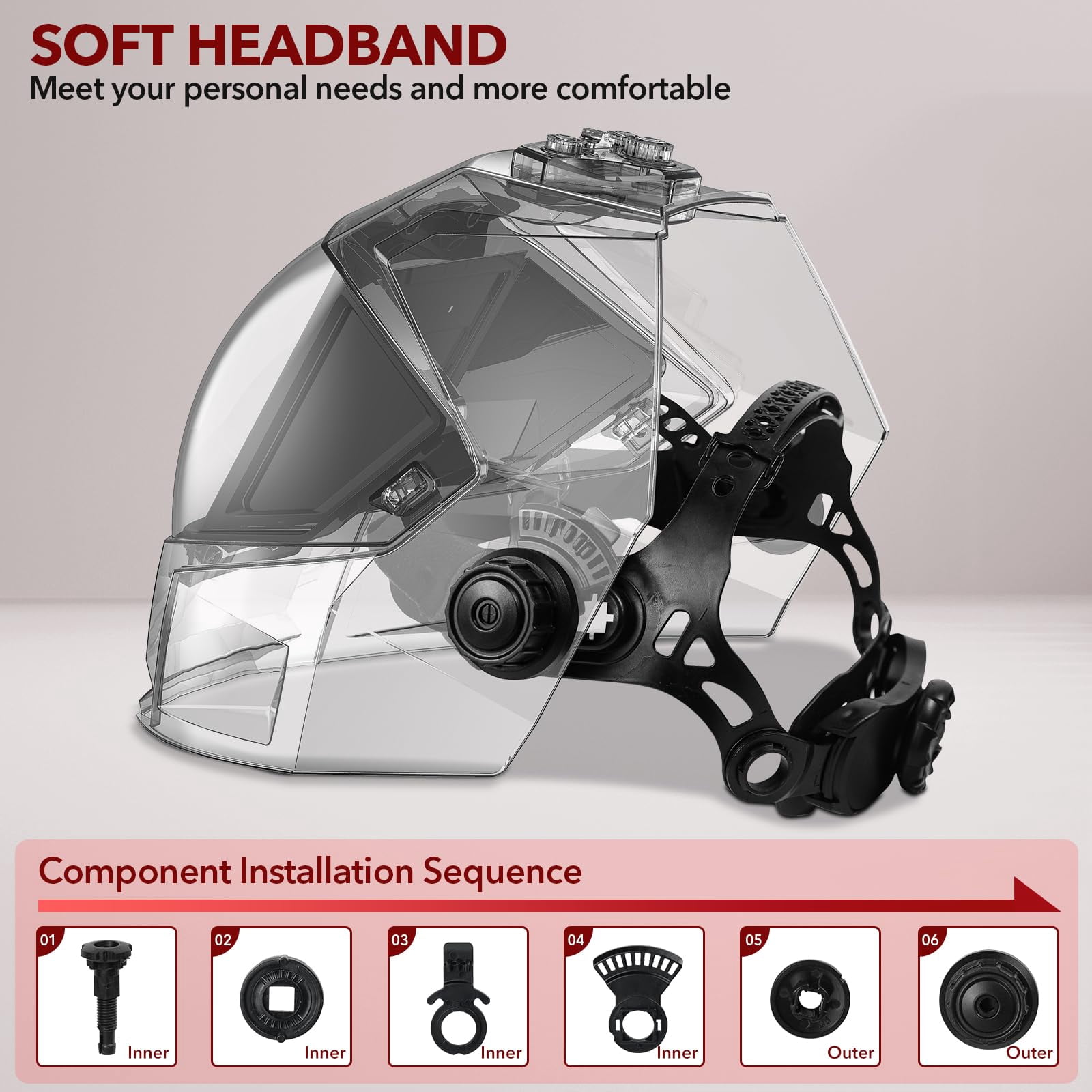 Panoramic View Welding Helmet Auto Darkening Welding Hood True Color 4 Arc Sensor Welding Mask Large Viewing 3.94" x 3.15" Wide Shade 4/5-9/9-13 Weld Helmet for TIG MIG ARC Weld