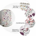 thumbnail image 5 of Small Stall Shower Curtain 36x72 Inch Narrow Half Size Purple Spring Floral Bath Curtains Bathroom Decor Vintage Botanical Colorful Elegant Waterproof Fabric Shower Curtain Set with Hooks 36 Inch, 5 of 6