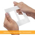 thumbnail image 2 of Shisuyan 4pcs Light Switch Outlet Wall Plate Cover Decorative Wall Plates Electrical Faceplate for Decorator Receptacle Outlet Switch, 2 of 7
