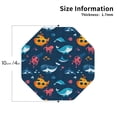 thumbnail image 2 of Fuzoiu Ocean Floor Animals Print Leather Coasters Set,Drink Coasters Set of 4,for Tabletop Protection, Durable PVC Coasters,Home Décor and Housewarming Gift-Octagon, 2 of 6