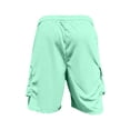 thumbnail image 7 of Mens 2 Piece Outfit Crew Neck Short Sleeve Ligjtweight Drawstring Shorts Summer Solid Color Set With Large Pockets Green L, 7 of 7