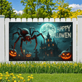 thumbnail image 4 of Haunted House Banner Spider Halloween Banner Scary Pumpkin Design for Halloween Decoration Spooky Party Event, 4 of 9