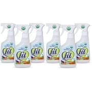 Fit Organic: Produce Wash, Fruit and Vegetable Cleaner, All Natural Insecticide and Wax Remover-12 oz each Pack of 6 bottles.