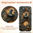 thumbnail image 2 of Mystical Halloween Witch Hat Phone Case with Moon & Pumpkin Forest Design, Phone Protective Case for iPhone 16 15 14 13 12 11 Pro Max Plus Mini, 2 of 6