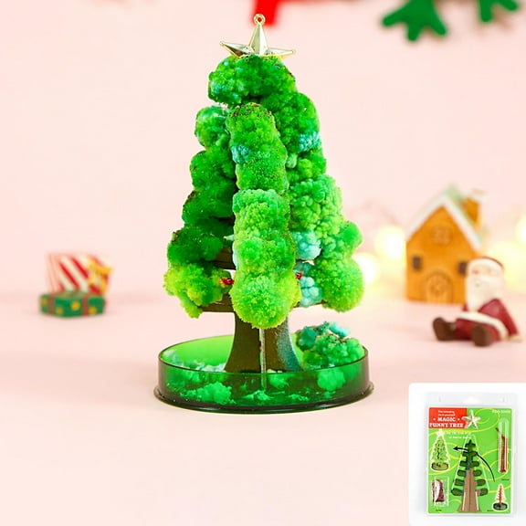 Magic Crystal Growing Tree Christmas Decoration 10mL Fun Science DIY Project for Kids Adults Home Office Desk Novelty Gift