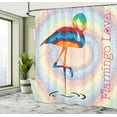 thumbnail image 5 of Ambesonne Flamingo Shower Curtain, Rainbow Colored Birds, 69"Wx84"L, Multicolor, 5 of 5