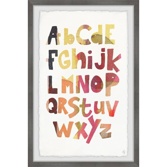 Marmont Hill Multi-color Alphabet Framed Wall Art