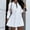 White, variant on Babysbule Dresses For Women Fashion Casual Women's Solid Long Sleeve Lapel Button Lace-Up Slim Mini Dress