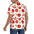 thumbnail image 2 of Hirioo Fresh Red Tomato for Men's Baseball T-shirt Shirts Short Sleeve Casual Summer Button Stretch T Shirts,Size S-4XL-XX-Large, 2 of 7