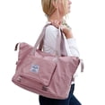 thumbnail image 4 of Spencer Large Travel Tote Bag, Waterproof Expandable Duffel Gym Tote Bag, Weekender Carry on Overnight Bags for Women and Men with Trolley Sleeve Wet Pocket, Travel Duffel Bag, Pink, 4 of 10