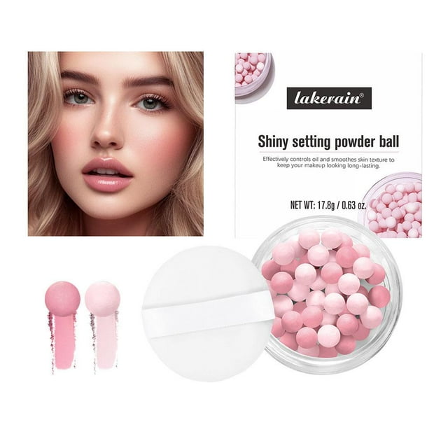Lakerain Creative Setting Powder Ball Waterproof Oil Powder Face Powder Control Finishing