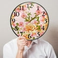thumbnail image 5 of Yellow Roses Flowers Wall Clocks Battery Operated 11.9 Inch Round Clock Acrylic Silent Non-Ticking Bedroom Living Room Decorative Clocks, 5 of 10
