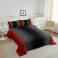 thumbnail image 2 of Red Grey and Black Comforter Set Queen ,Rainbow Ombre Bedding Set Aesthetic Room Decor for Women Men,Gradient Colorful Comforter Sets Abstract Quilt Bed Set 3Pcs, 2 of 5
