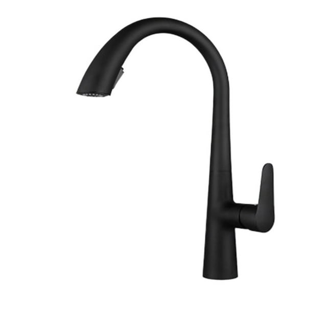 Pull-out Kitchen Faucet Full Copper High-end Quality Splash-proof Washing Basin Sink Faucet, Hot And Cold Rotating Hidden Nozzle ,Versatile Features