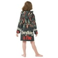 thumbnail image 7 of FORMRS Niños Bathrobe Unisex Hooded Robe Soft Plush Pajamas Sleepwear, Size 7-9T, Black Christmas Light, 7 of 7