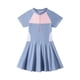thumbnail image 2 of Odeerbi 2-8 Años Traje de Baño de Una Pieza Para Niñas Vestido de Baño de Verano Con Shorts Traje de Baño de Playa Color Sólido Traje de Baño de Manga Corta Con Media Cremallera, 2 of 6