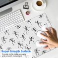 thumbnail image 4 of Long Mouse Pads for Desk,White Dancing Skeleton Pattern Desk Mats on Top Of Desks, Desk Mouse Pad Extra Large with 3mm Non-Slip Base and Stitched Edge for Gaming,Office,Work,Home 31.5"x15.7", 4 of 6