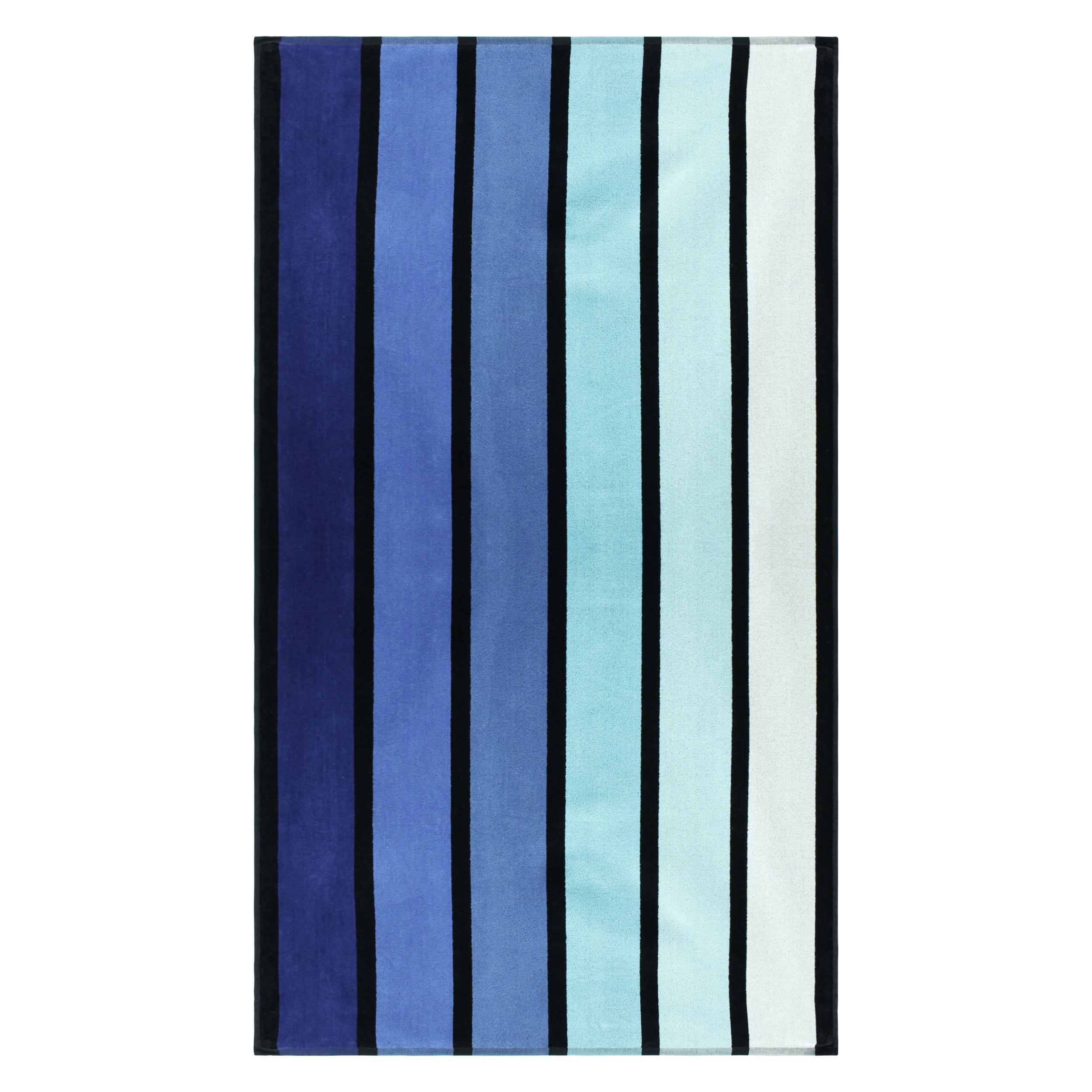 New 100% Cotton Soft Pool Beach Towel Blue and White Stripe 70x150cm 420gsm 