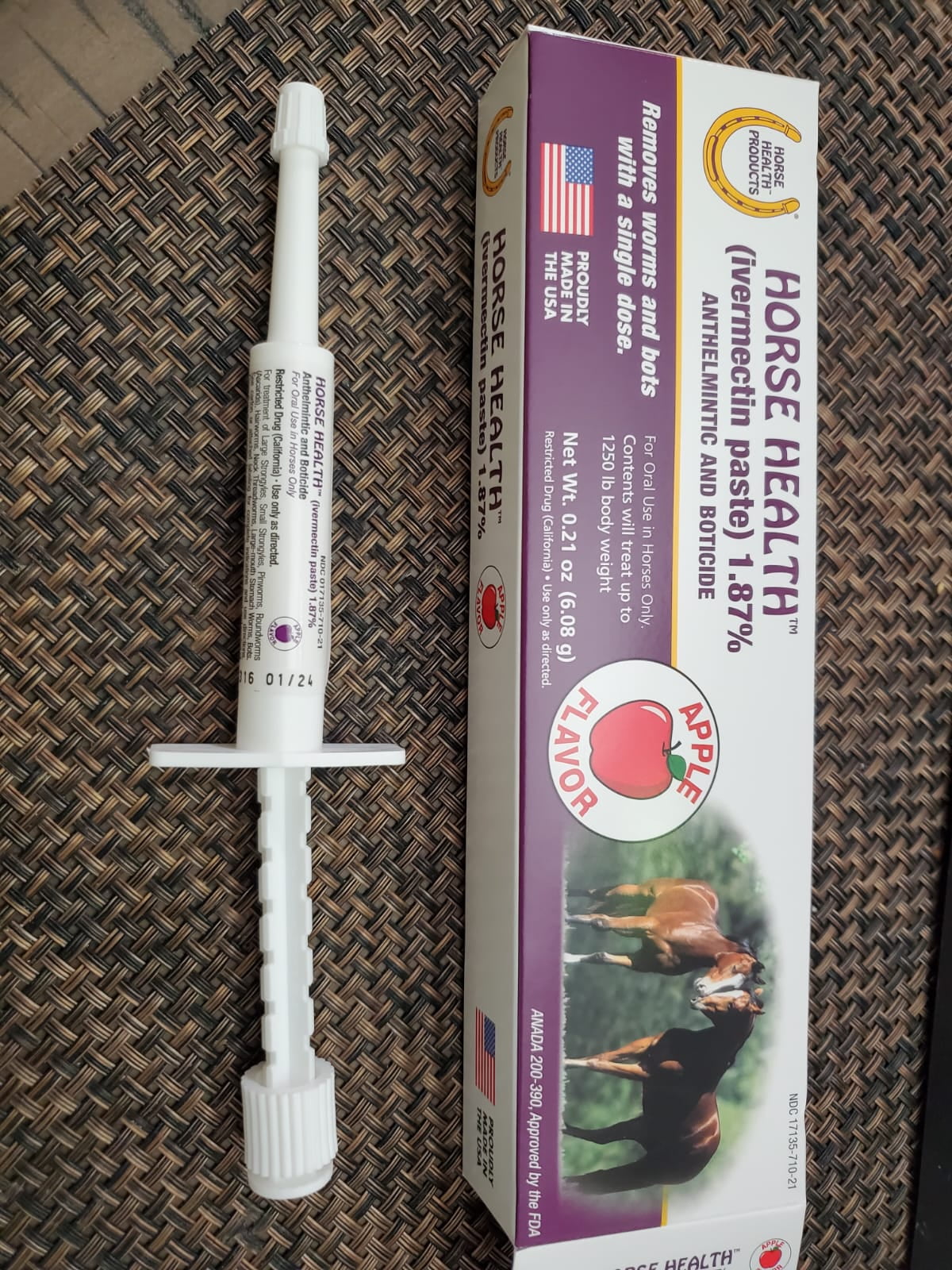 Horse Health paste1.87, Equine Dewormer, up to 1,250 lbs 0.21 Ounces