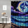 thumbnail image 2 of Orinice Moon Cactus Space Art Bathroom Decor Set with Hooks, Luxurious Graphic Print Polyester Fabric Shower Curtain, Chic Modern Design, Waterproof, Machine Washable 36x72, 2 of 7