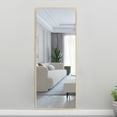 thumbnail image 3 of 51"x16" Rectangular Full Length Floor Mirror with Stand Gold, 3 of 7
