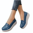 thumbnail image 5 of LOVZFMLL Women's Loafer Shoes Slip-On Comfort Walking Wedge Shoes Casual Fashion Breathable Penny Loafers Shoes for Work Travel Blue 6, 5 of 6
