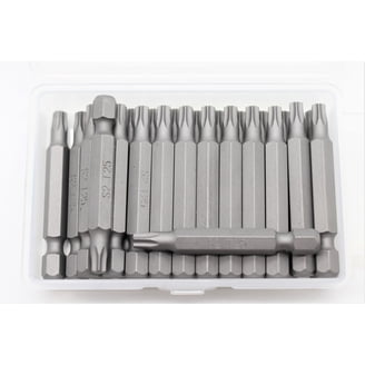 TMAX 25 pc T30 Torx Star 6 Point T-30 Screwdriver Impact Ready 2 Inch Length Insert Bits Hex Shank with Quick Release Slot TMAX 25 pc T30 Torx Star 6 Point T-30 Screwdriver Impact Ready 2 Inch Length Insert Bits Hex Shank with Quick Release Slot