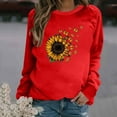 thumbnail image 1 of 2023 Chandail Surdimensionné pour Femmes Mode Col Rond Décontracté Manches Longues Chandail Imprimé Hauts Blouse Coupe Ample Hauts pour Femmes, 1 of 5