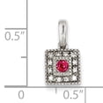 thumbnail image 3 of 14K White Gold Family Jewelry Diamond Semi-Set Pendant XMPW41/1, 3 of 3