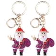 thumbnail image 3 of Santa Keychain, Strong Decorative Keychain, Cute Keychain Pendant, Cute For Mobile Phone Decoration Zipper Handles ANGGREK Rosa roja, 3 of 8
