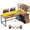 Rustic Brown, variant on Romorgniz 47.2"W L-Shaped Computer Desk with 3 Fabric Drawers & Storage Shelves, Gaming Desk with LED Lights & Charge Station Office Desk for Bedroom, Black
