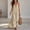 Beige, variant on QUNYINEY A Line Womens Summer Dresses Plus Size Blue Sleeveless Long Faux Cotton Linen Sundress Flowy Loose Fit V Neck Dresses