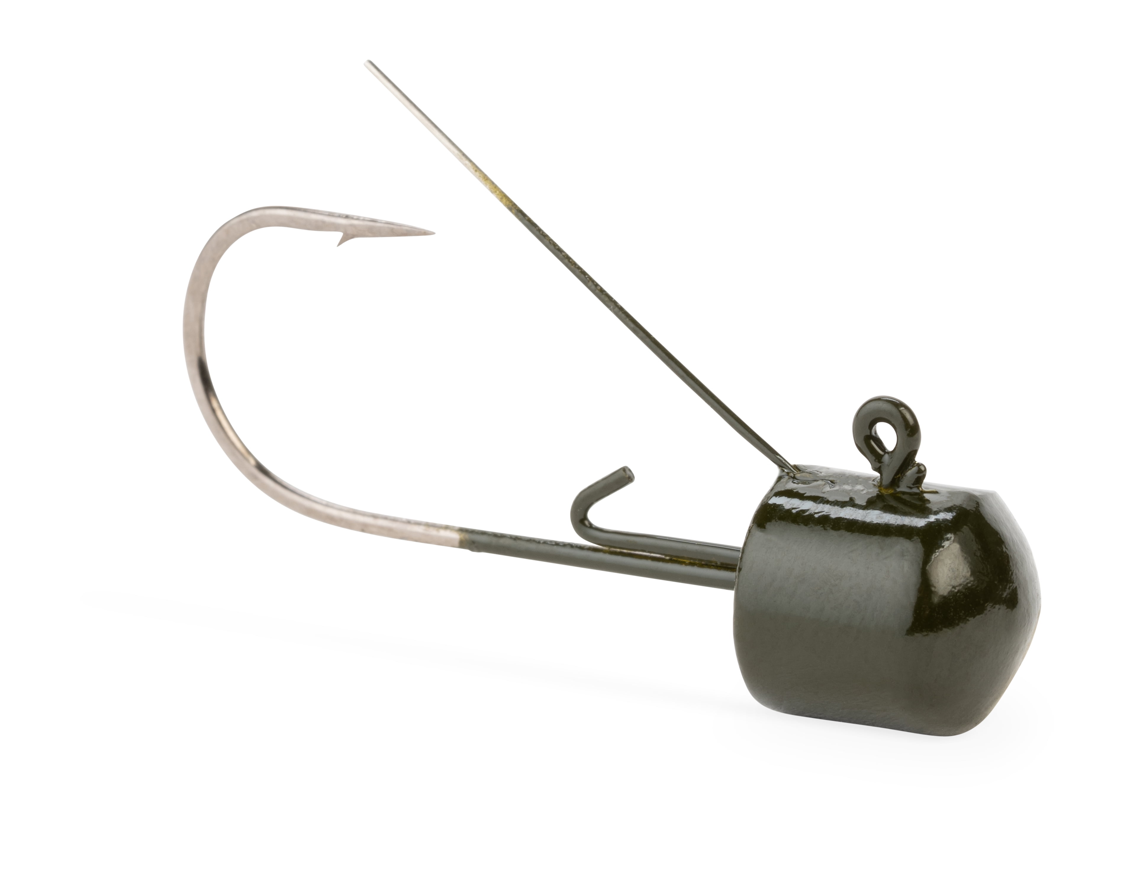Weedless Mushroom Head Jig - Green Pumpkin - 1/4 oz