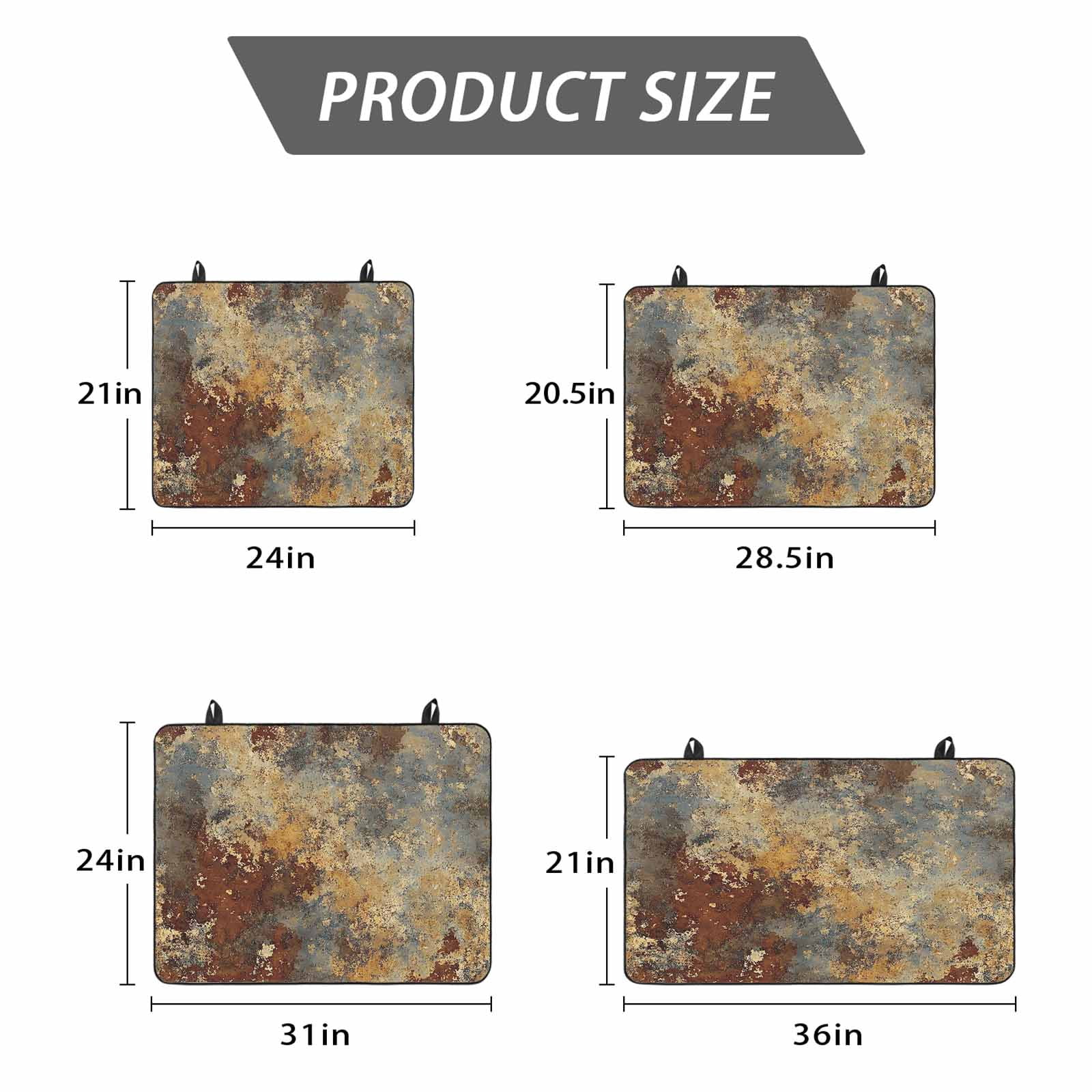 Brown Gray Stove Top Cover for Electric Stove, Heat-proof & Non Slip Glass Top Stove Cover Protector, Rustic Abstract Gradient Mottled Texture Kitchen Flat Cooktop Rubber Mat 24x21 Inches