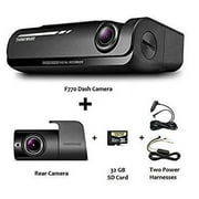 thinkware f770 32gb 1080p hd wifi dash cam plus rearview camera plus extra power harness (bundle: 3 items)