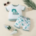 thumbnail image 2 of Taybagh First Birthday Outfit Boy Knited Toddler Boy Embroidered Outfits Summer Clothes Color Blockimg Tops Pockets Shorts Sets, 2 of 7