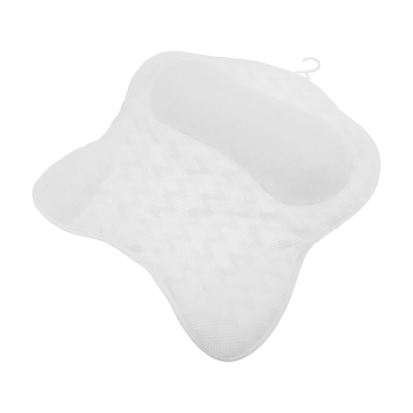 Almohada de baño de estilo curvado única 1 Pc para cabeza y cuello 16.93"x15.75"x2.36" Blanca