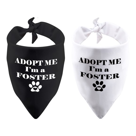 2 Pack Adoptez-Moi Je Suis un Chien d'Enfance Bandana Adoption Chien Bandana Nouveau Chiot Bandana (Adoptez-Moi Je Suis un Enfance)