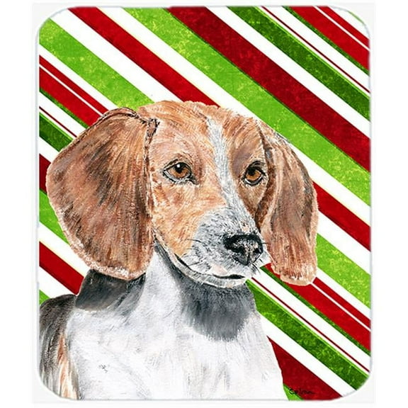 Carolines Treasures  English Foxhound Candy Cane Christmas Mouse Pad - Hot Pad Or Trivet