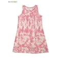 thumbnail image 5 of BadPiggies Womens Tie Dye Print Sundress, Summer Beach Clothes, Women's Plus, Cotton (2XL, Pink), 5 of 7