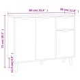thumbnail image 4 of vidaXL Sideboard High Gloss White 90x30x72 cm Engineered Wood, 4 of 5