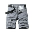 thumbnail image 1 of Men's Casual Cargo Shorts - Solid Color Loose Fit for Summer Streetwear & Activities, 1 of 2