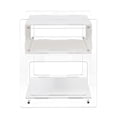 thumbnail image 4 of Acrylic Display Shelf, White, Standing Organizer Side Table 15.7" x 11.8" x 19.7", Modern End Table for Living Room Bedroom, Storage Rack, 4 of 16