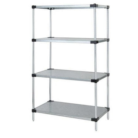 

4-Shelf Galvanized Steel Solid Shelving Unit 21 x 30 x 63 in.