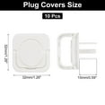 thumbnail image 2 of 10 Pack Outlet Covers Proofing, Plug Covers Easy Installation Electric Plug Protectors Safety Socket Cover White, 2 of 6