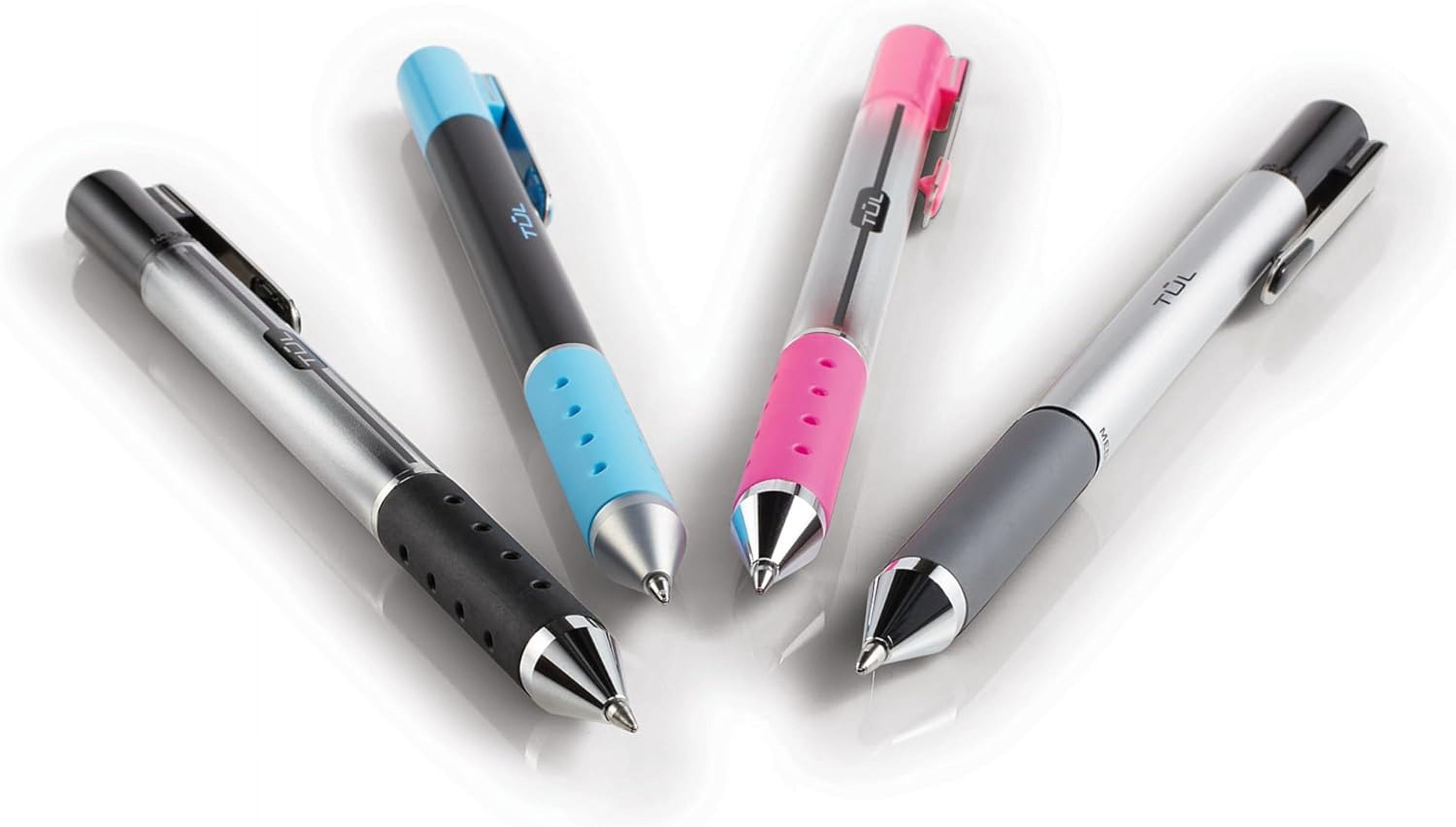 TUL WHJJK Retractable Gel Pens, Bullet Point, 0.7 mm, Gray Barrel, Assorted Standard and Bright Ink Colors, Pack of 14, SG_B01NBW93N6_US