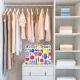thumbnail image 4 of Yayeee Collapsible Cube Storage Bin with Lid Fabric Closet Decorative Basket with Handles, Red Retro Shapes, 4 of 7
