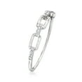 thumbnail image 3 of Pure Collection by Ross-Simons Diamond-Accented Paper Clip Link Ring in Sterling Silver, Women's, Adult, 3 of 7