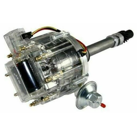 HEI Electronic Distributor Cap with 65K Coil for SBC 350 BBC 454, Clear