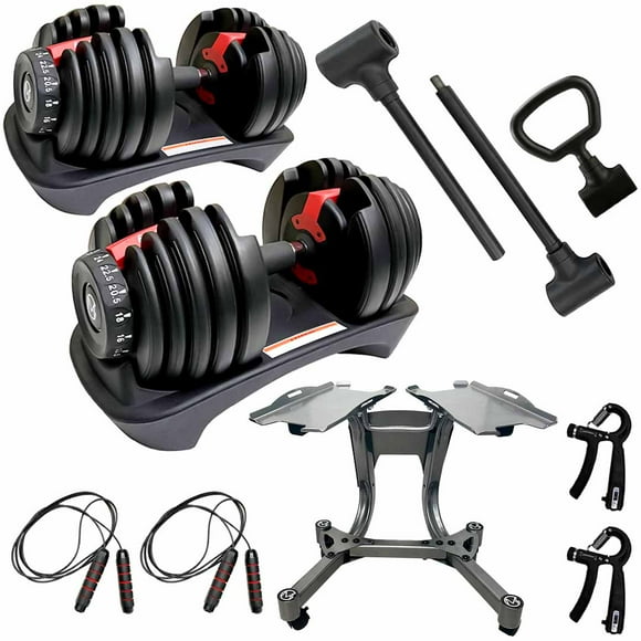 MotionGrey Adjustable Dumbbells 5-52.5 LB with High Strength Hand Grip & Converter - Convert Dumbbells to Barbell & Kettlebell, 15 Adjustable Weight Settings, Anti-Slip Metal Hand Equipment